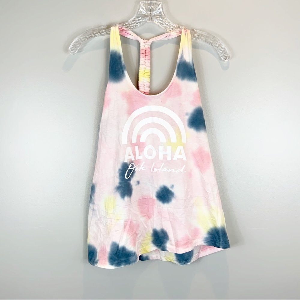 🌺3 FOR $20🌺 - NWT EXIST Aloha Oak Island tie dye braided tank M
